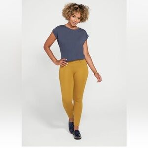 Betabrand Women's 7 Pocket Skinny Dress Yoga Pants Size Large NWT Cedar Glow